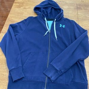 Women’s Under Armour hooded zip up sweatshirt.